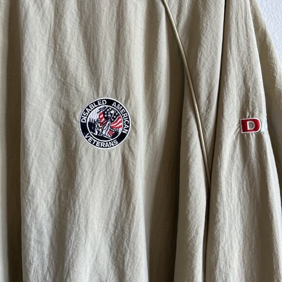 disabled american veterans sweater DAV mens large Windbreaker Tan Pullover USA - Picture 2 of 7